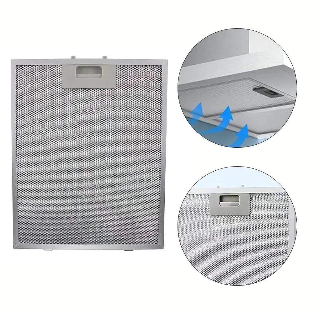 Silver Cooker Hood Filters Metal Mesh Extractor Vent Filter 350 X 285 X 9mm Kitchen Extractor Ventilation Aspirator