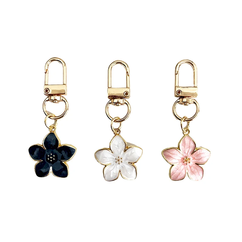 1Pcs Pear Blossom Cherry Blossom Keychain Cute Accessories Keychain Couple Matching Keyrings Pendant Bag Accessories Ornaments