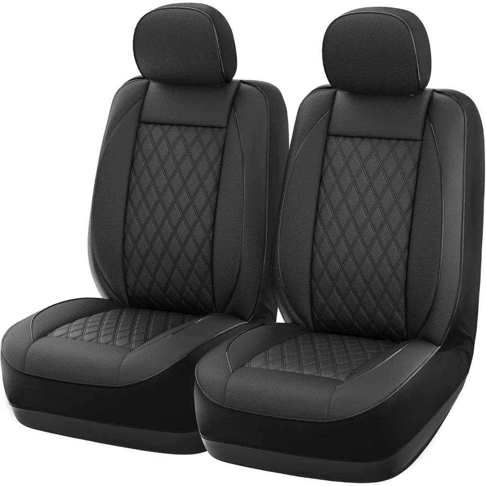

Leather Seat Covers for Honda CR-V, HR-V, Civic, Accord, Pilot, Element, Passport, Ridgeline - Front Bucket Seat Protectors