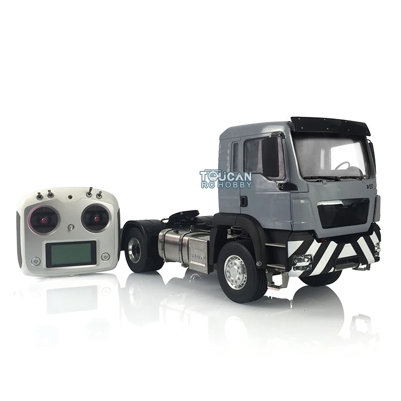 LESU 1/14 TGS 4*2 RC Tractor Truck Metal Chassis Painted Grey Cabin Radio Light Motor Servos THZH0951-SMT2