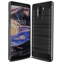 Matte Silicone TPU Case for Nokia 7Plus Luxury Carbon Fiber Cases For Nokia 7 plus Smart Phone Back Cover Coque Fundas