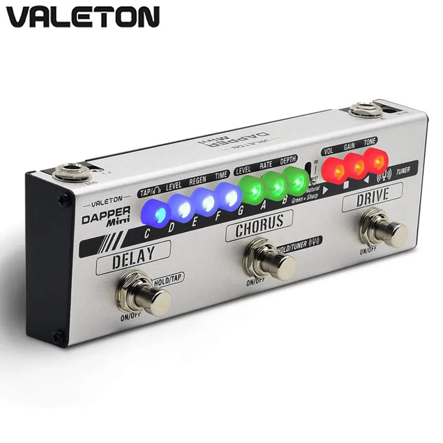 

Valeton MES-1 Mini Electric Guitar Multi-Effect Pedal Overdrive Distortion Tuner Chorus Delay 4 Modules