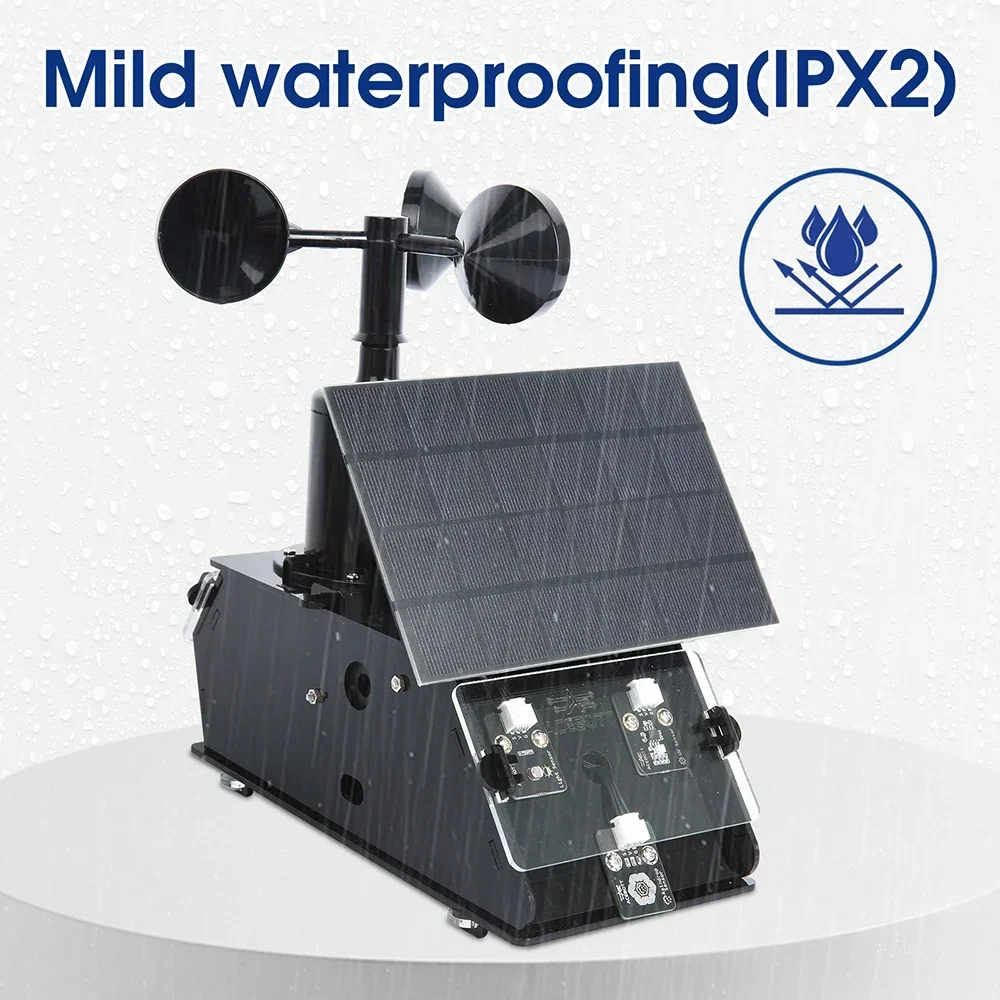 NOWY ACEBOTT IOT Starter Kit Stacja Pogodowa Miernik Prędkości Wiatru Temperatury Wilgotności Prognoza Pogody i Barometr dla ESP32 Ard