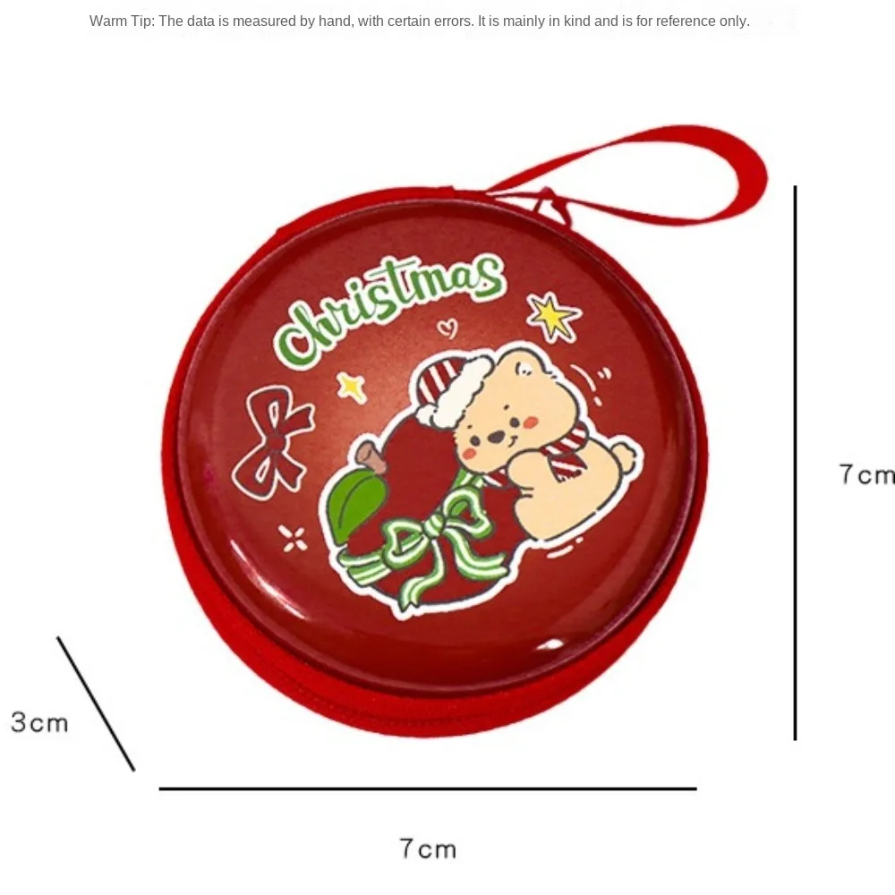 Portamonete capibara con motivo simpatico cartone animato, mini scatola natalizia impermeabile, portachiavi portatile