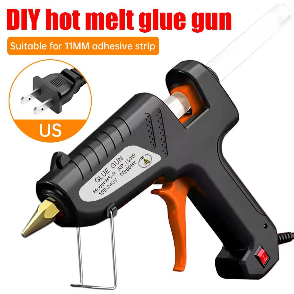 150 Вт термоклеевой пистолет DIY Мини бытовые промышленные пистолеты Тепловая температура США ЕС электрический ремонтный инструмент используются 11 мм клеевые карандаши