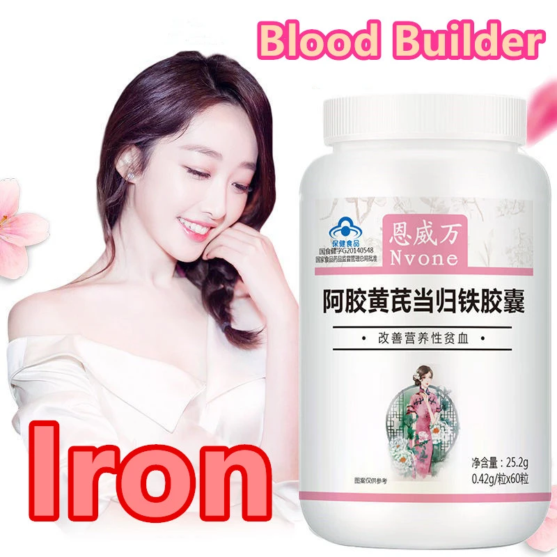 

Iron Supplements Blood Builder Anemia Support Energy and Combat Fatigue Folic Acid Gluten Free Vegan Pills for Adults and Kids