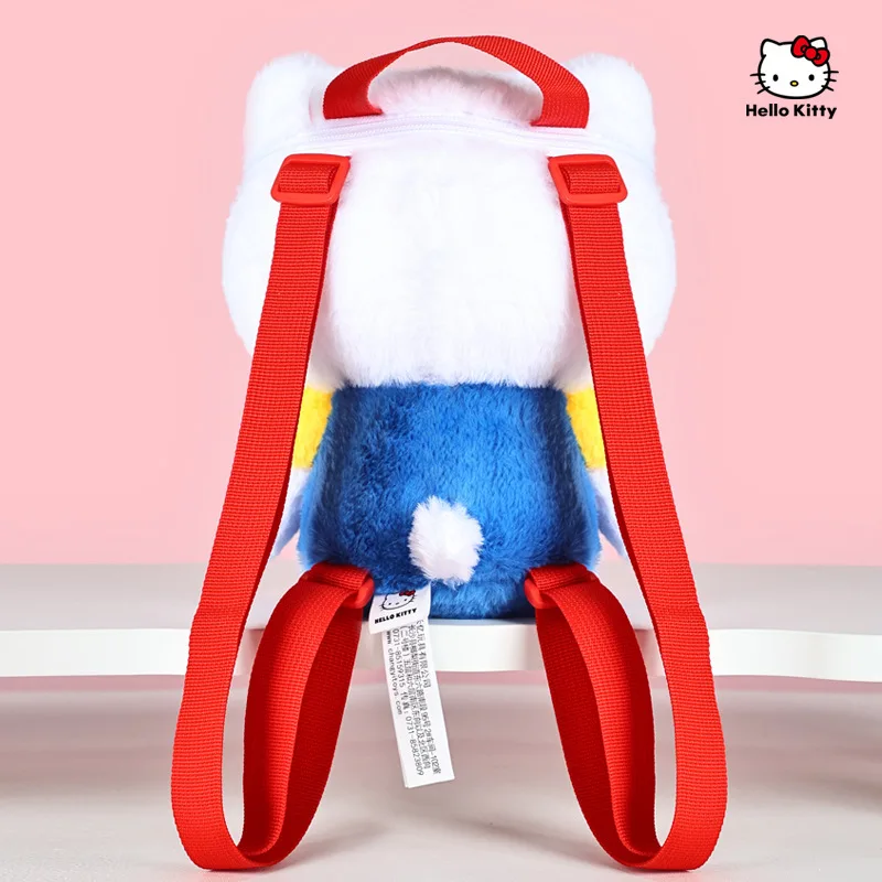 Genuine Kawaii Hello Kitty Stuffed Plush Doll Toy Backpack Cartoon Children Portable Decorative Bag Girl Xmas Gift Collection