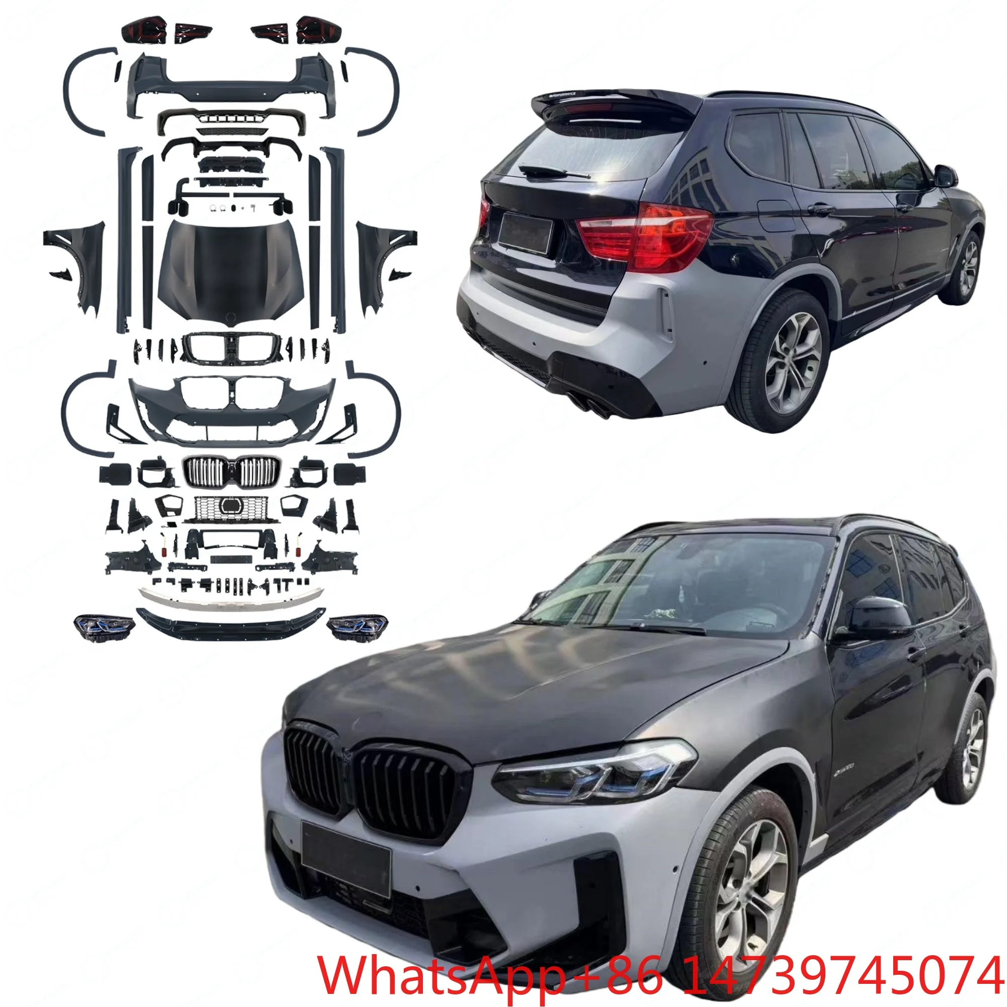 Facelift Bumper Body Kit X3 F25 2010-2017 Upgrade To F97 LCI X3M Style Exterior AccessoriesFull Car Body Kit Car Parts
