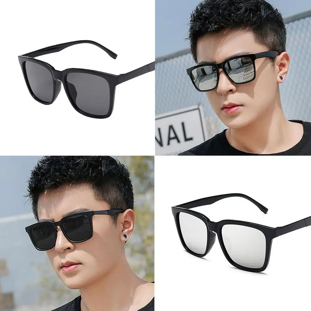 Large Frame Square Sunglasses Men Fashion Sun Glasses Fishing Driving Outdoor UV400 Protection Sunglasses Sun Camping Eyewe T1J5