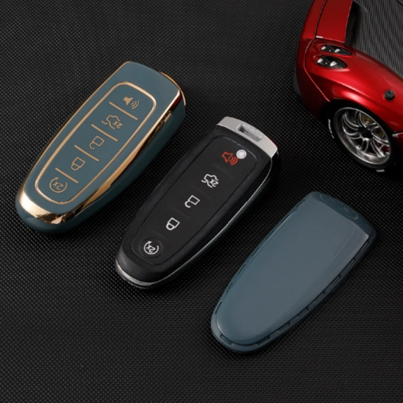3 Colors Remote Car Key Case Cover Fob For Ford Explorer Edge Escape Flex Taurus 2011 2012 2013 2014 2015 5 Buttons Smart Key view 6