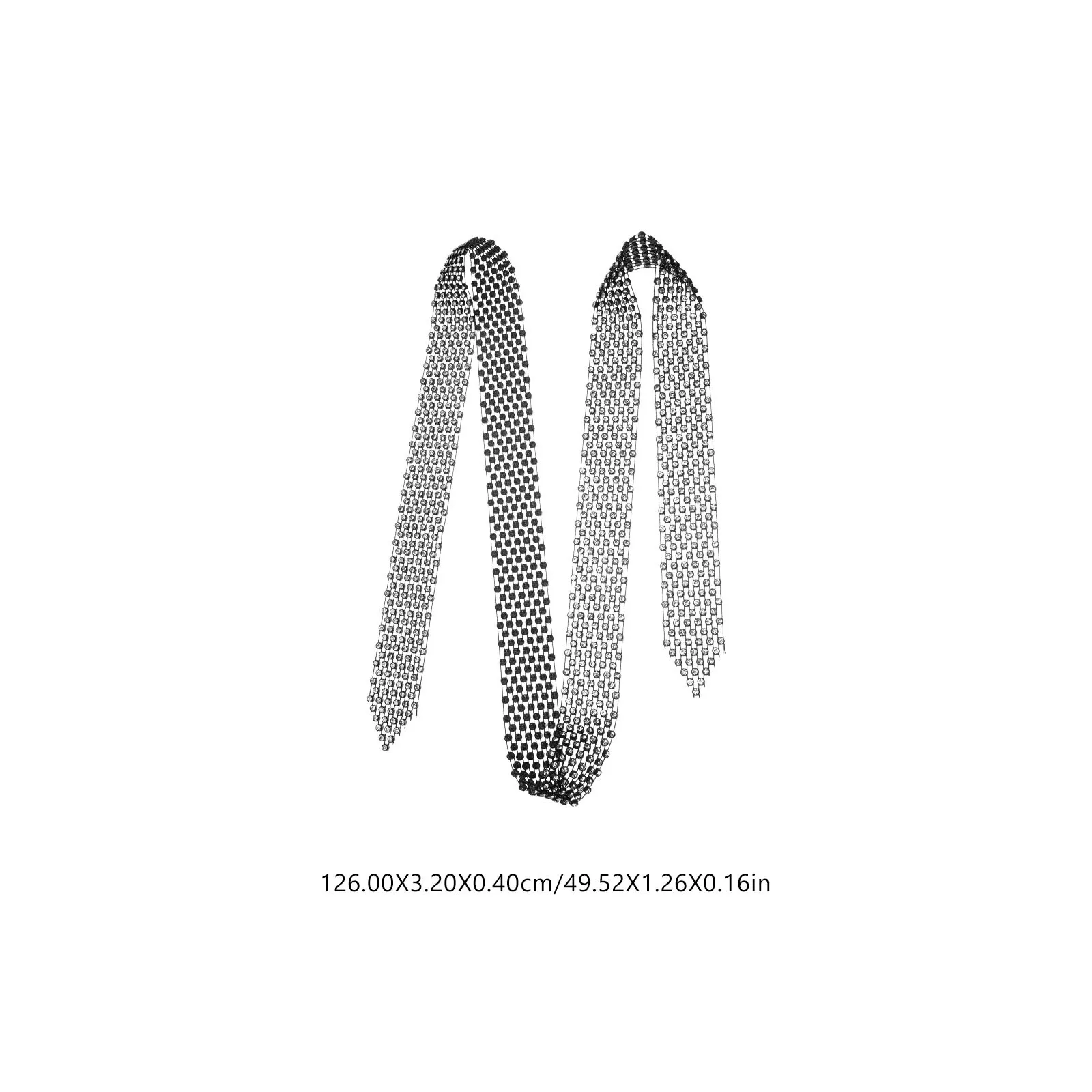 

Rhinestone Neck Tie Women Dance Shiny Sparkle Tie for Costume Party Stage Performance Accessory Ties for Women