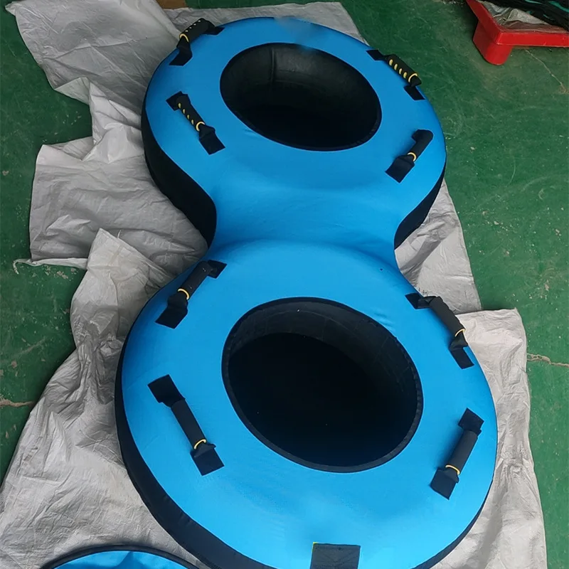 Ski Circle Rainbow Slide Inflatable Dry Slide Thickened Rubber Tires Double Ski Circle Outdoor Rafting Ski Circle