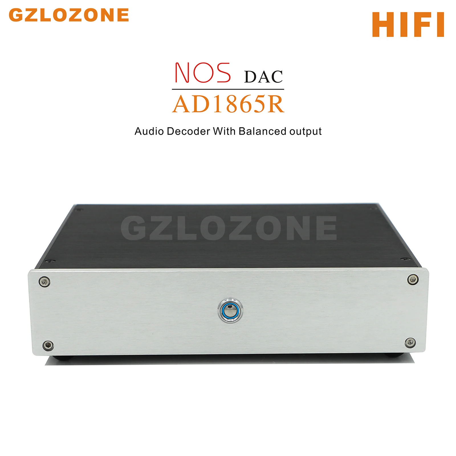 

HIFI Stereo Dual AD1865R NOS DAC Hifi Audio Decoder Supports RCA Analog and XLR Balanced outputs