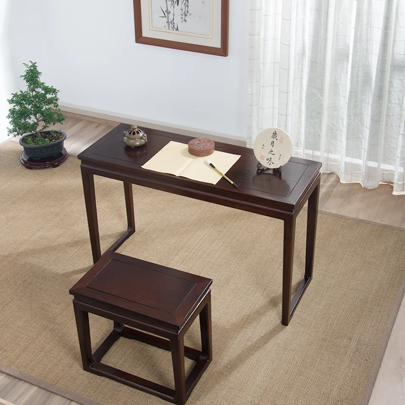 Old elm guzheng piano table solid wood desk new Chinese style Sinology table calligraphy table retro ancient resonance piano