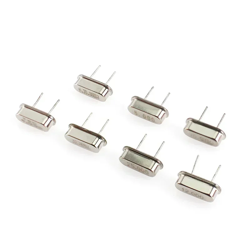 1set HC-49S Passive Crystal Oscillator Kit Quartz Crystal Resonator Set 4Mhz 6Mhz 8Mhz 12Mhz 16Mhz 20Mhz 24Mhz 25MHz 48MHz