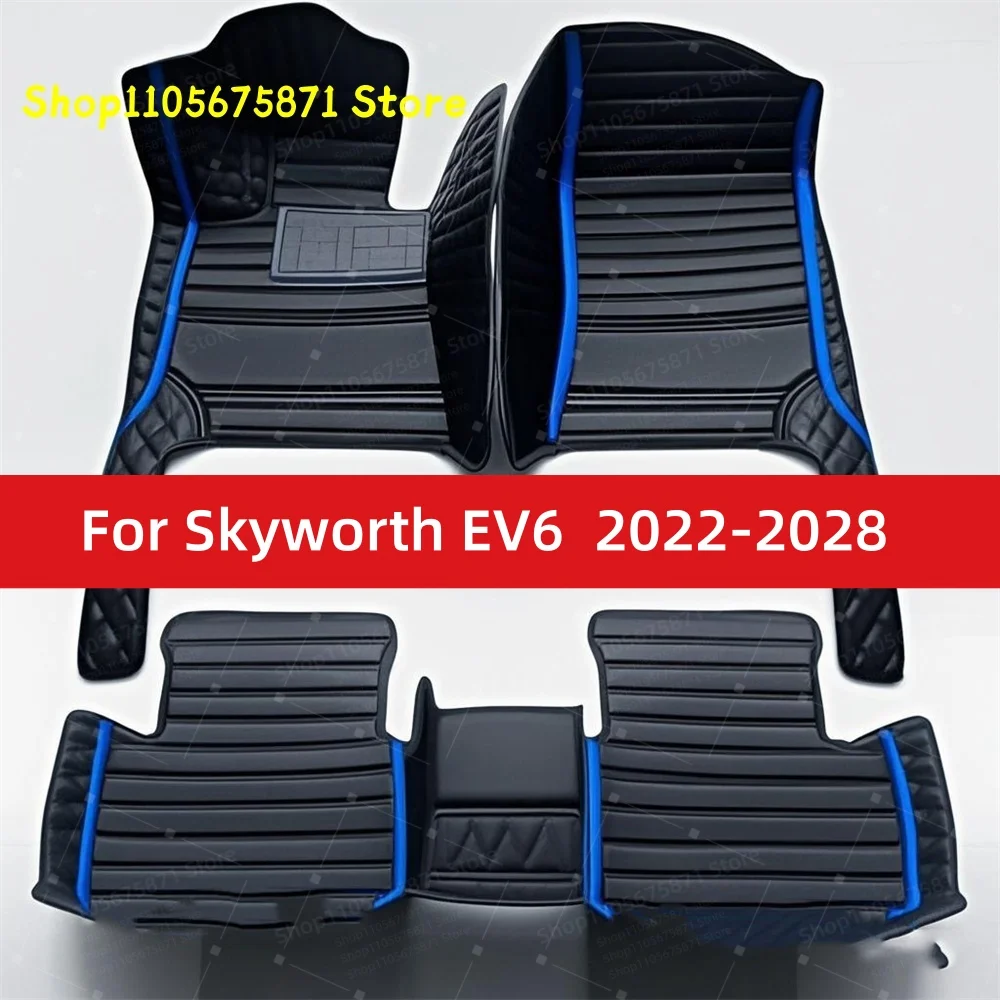 Custom Car Floor Mats Fit For Skyworth EV6 2022 2023 2024 2025 2026 2027 2028 Car Mat Accessories Mats Carpets