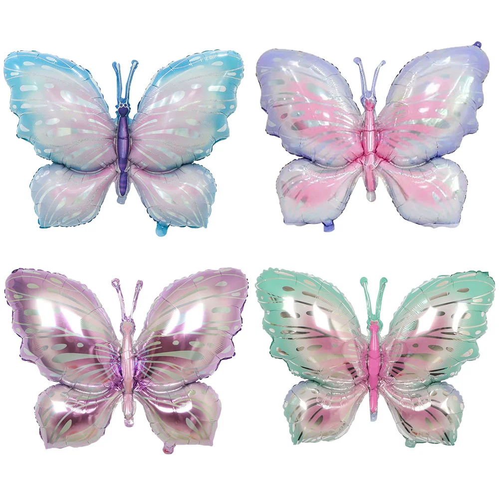 Large Butterfly Aluminum Foil Balloons Butterfly Helium Air Globos Birthday Party Decorations Baby Shower Kids Toy Photo Props