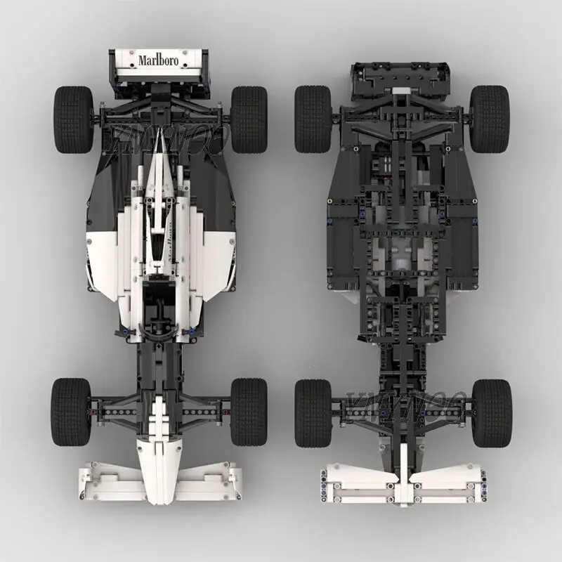 Customed MOC Ayrton Senna Formule 1 McL60 F1 Technische Auto Model 1:8 Bricks Bouwsteen Kits Speelgoed voor Kinderen Volwassenen Gift