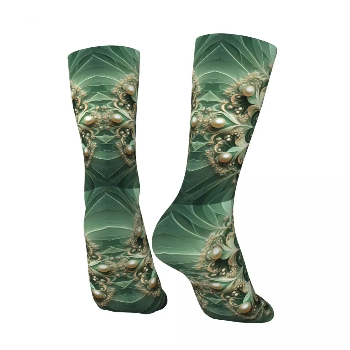 Glazed Design Sock Printed Man Polyester