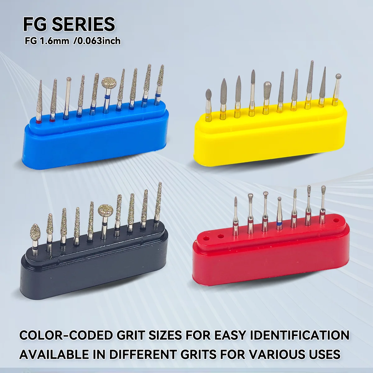 1 Box Dental-Diamantbohrer-Set FG 1,6 mm für Hochgeschwindigkeits-Handstück zum feinen Polieren von Komposit- und Porzellan-Kronen – Detail 8