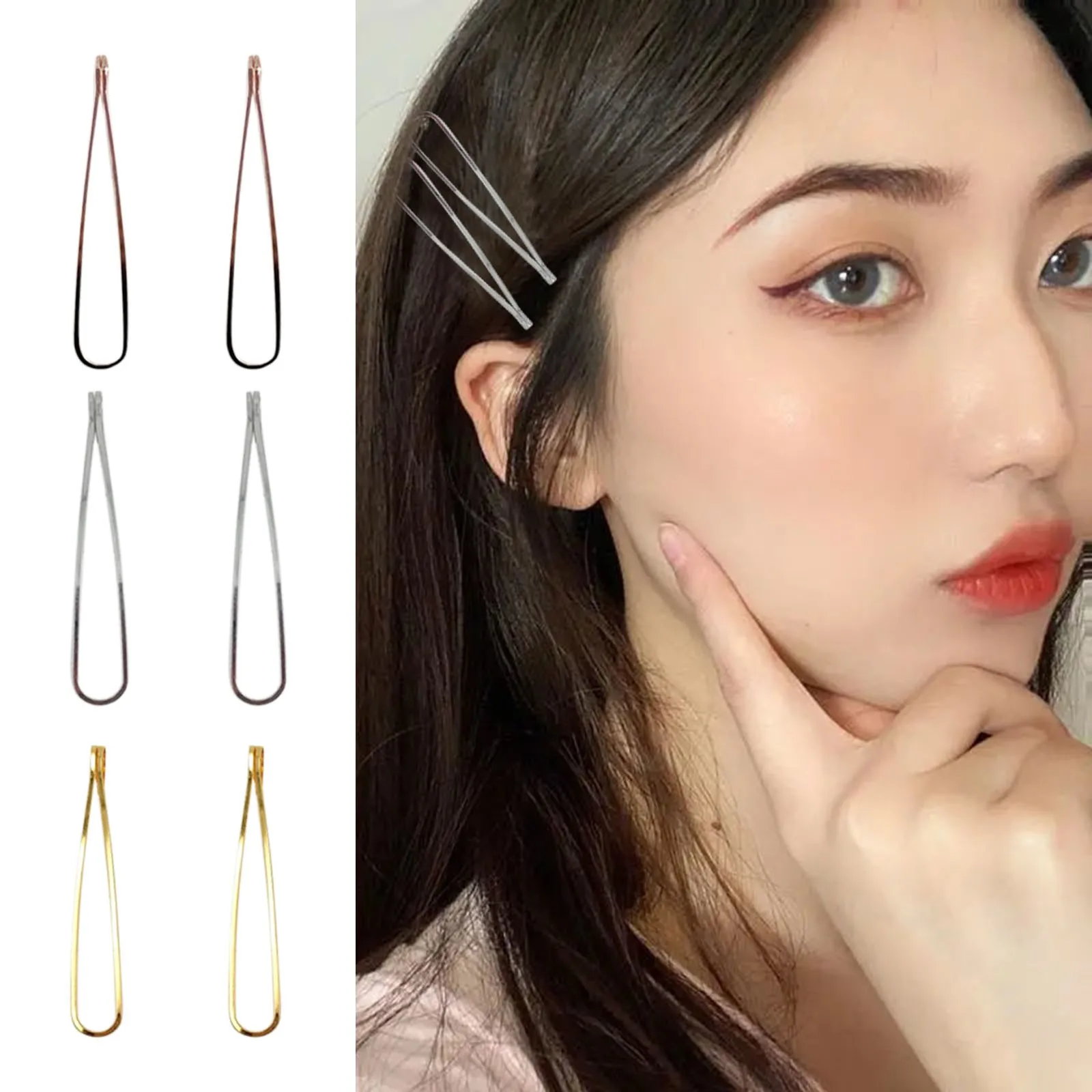 

Нечеткие заколки для волос, аксессуары, заколка для волос и зажимы U-образной формы для головного убора, золотые и серебряные украшения для женщин заколки для волос