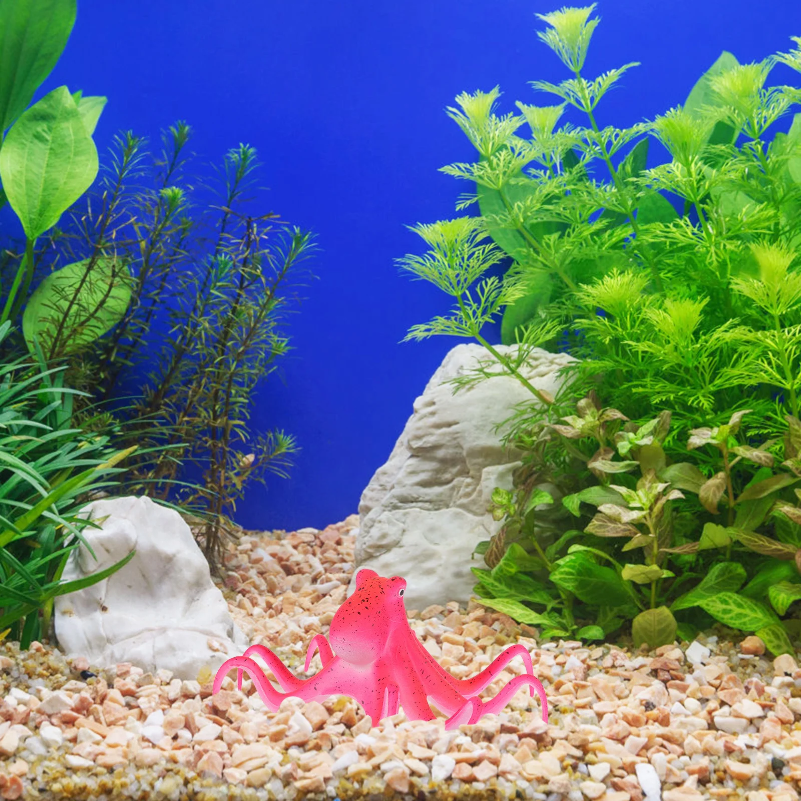 

Night Glow Simulation Octopus Aquarium Decor Fish Tank Landscape Ornament Lifelike Sea Creature Environmentally Safe