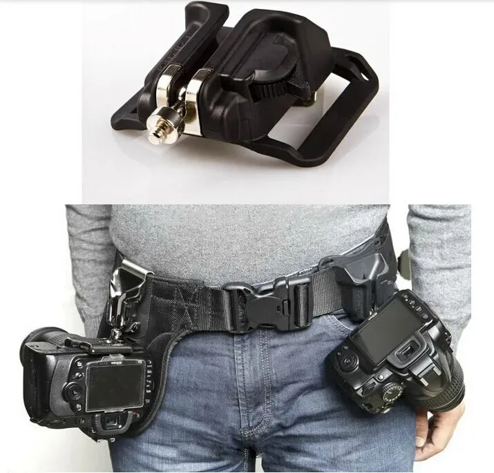 Camera Accessories Waist Spider Holster With 1/4' Screw Mount Waist Holster Shoot Belt Buckle Button Free Shipping