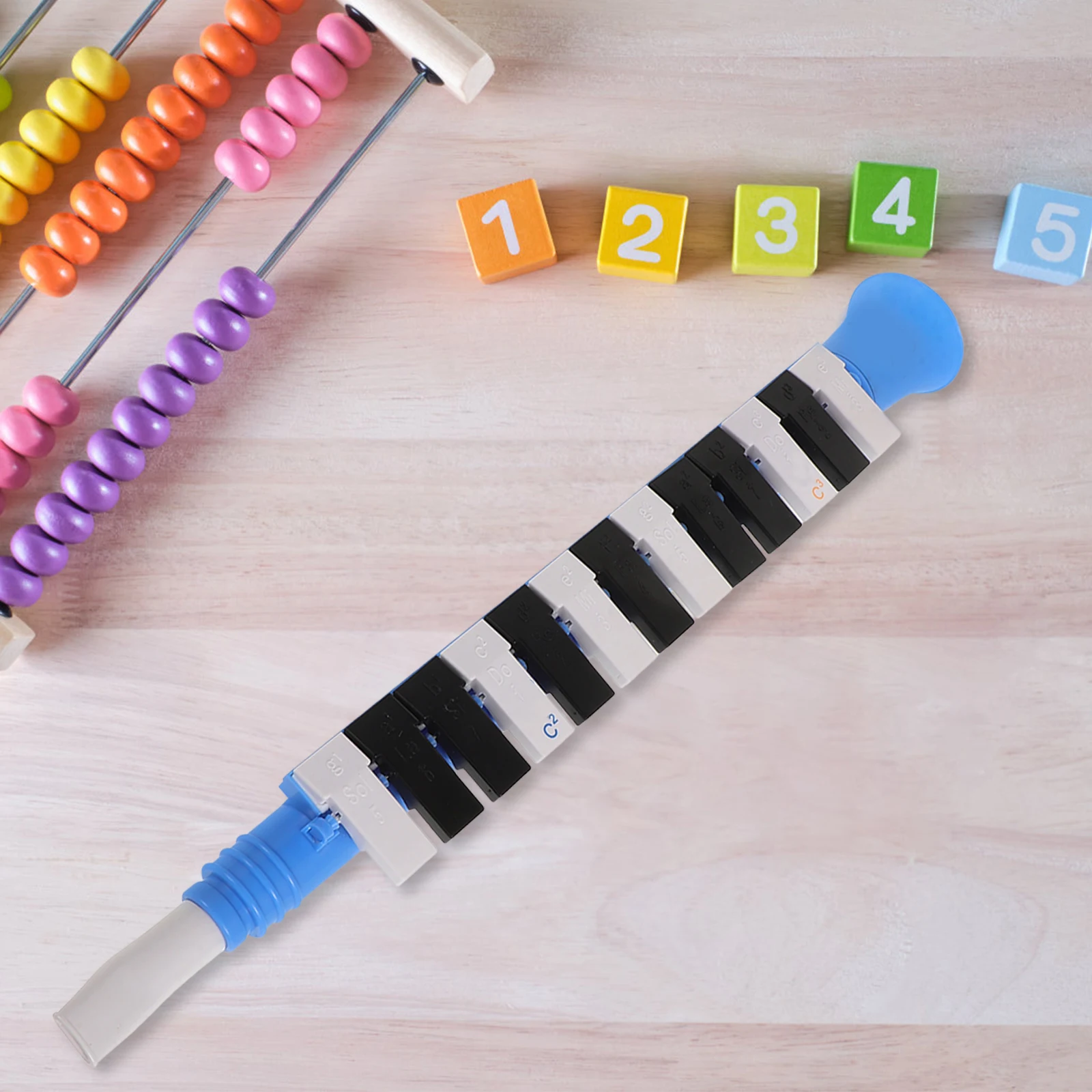 

1pcs 13-tone Melodica Kids Instrument Plastic Mouthpiece Diatonic Harmonica Toys Beginner Musical Teaching Storage Performance