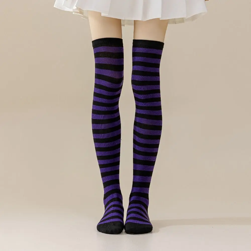Warm halten, bunt gestreifte Strümpfe im japanischen Stil, absorbieren Schweiß über Kniestrümpfe, Overknee-süße knie-Oberschenkelstrümpfe – Detail 9