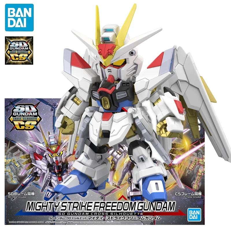 In Stock BANDAI SDCS Gundam SEED DESTINY Mighty Strike Freedom Gundam Assembly Model Ver. Anime Action Figures Collection Toy