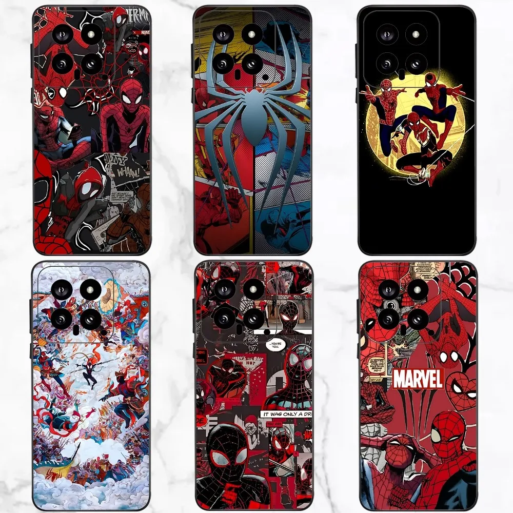 S-Spider-Man-N M-Marvel Phone Case For Xiaomi 11 Redmi Note 11 5G 8T 9A 9 10T Note8Pro Note9 12SUltra Black Case