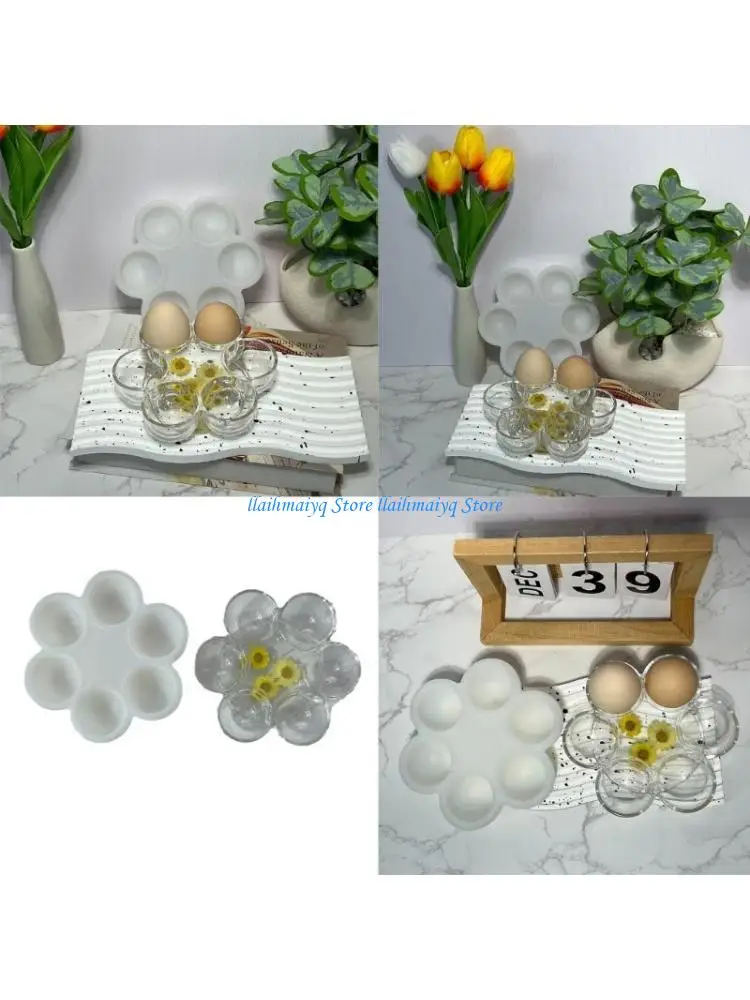 573B Eggs Storage Box Mold Jewelry Display Silicone Molds for DIY Crafts Accessories