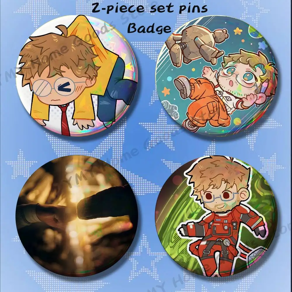 P-Project Hail Mary R-Ryan Gosling 2-piece set Free Mix Backpack Clothes Jewelry Accessories Round Badge Collection Gifts