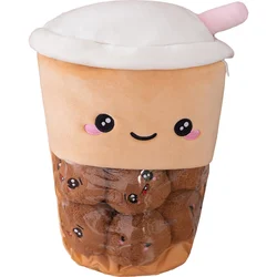 Kubek z bubble Tea pluszowe zabawki dla dzieci nadziewane Boba pluszowe Bubble Tea małe łapy poduszka żywności pluszowe zabawki dla dziewczynek pluszowa torba