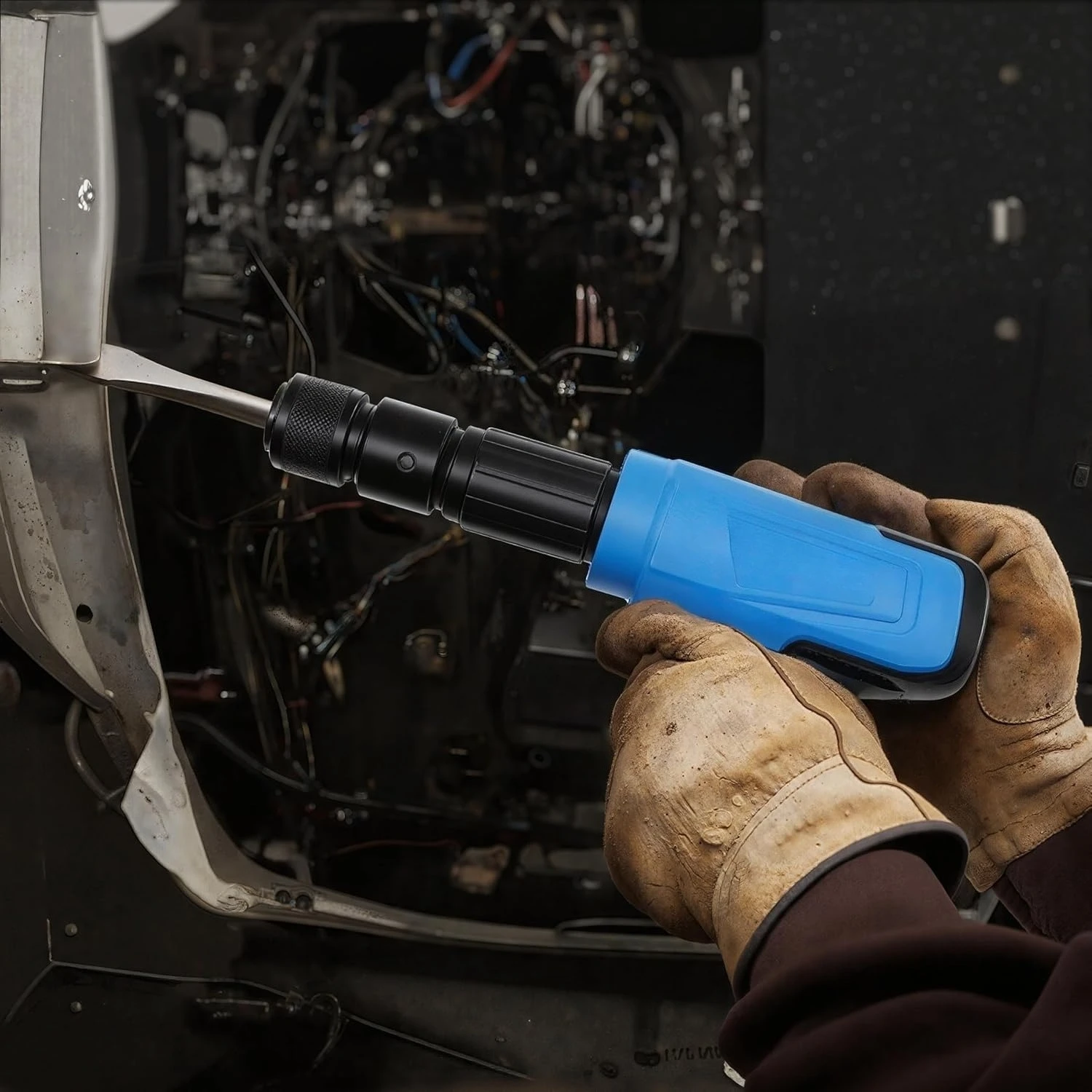 ZZH 27 قطعة طقم مطرقة هوائية، مطارق هوائية 2500 BPM، مجموعة إزميل قطعة مطرقة هوائية مع حقيبة حمل وقفازات