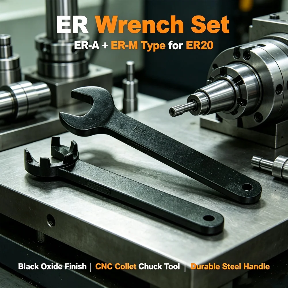 ER Collet Spanner Wrench A Type And M Type For ER Nut CNC Milling Machine Tools Lathe Engraving Cutter Tightening Tool