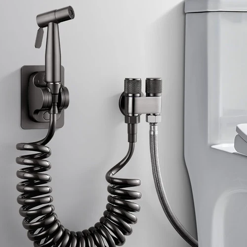 Rociador de grifo de bidé de mano, juego de pulverización de bidé de baño de acero inoxidable, rociador de mano, cabezal de ducha, autolimpieza, sin perforar