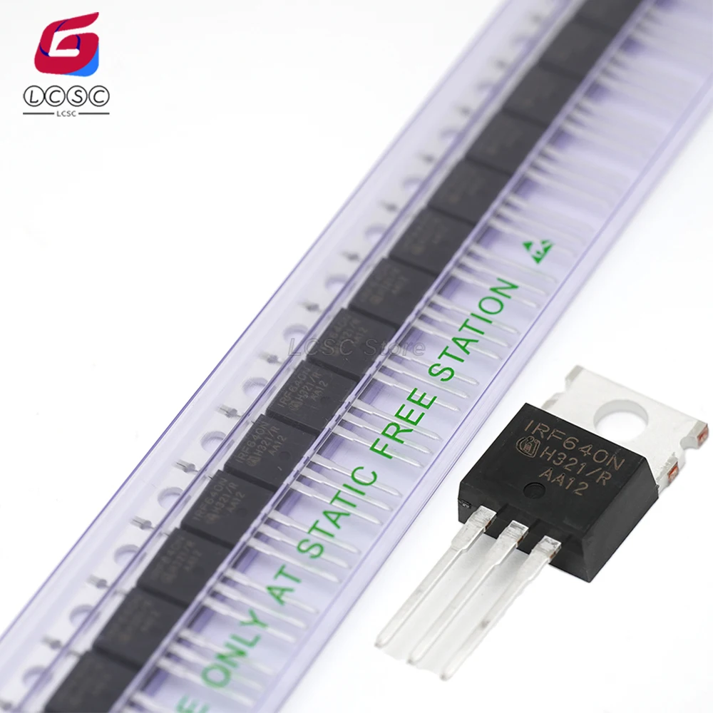10Pcs/Lot Hot Sales Original IRF640N Transistor N-Channel 200V 18A TO-220AB Field effect transistor MOSFET IRF640NPBF