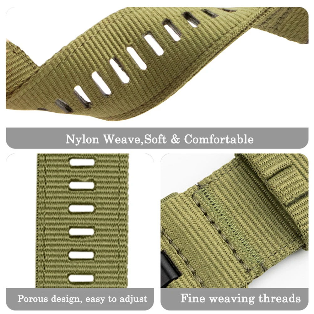حزام نايلون متوافق مع Garmin Forerunner 735xt/220/230/235/620/630 حزام رياضي لملحقات حزام Garmin Approach S20/S5/S6