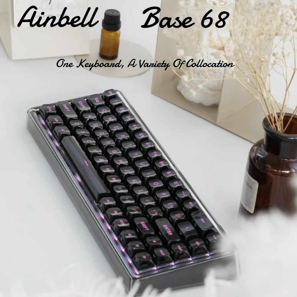 

Ainbell Base 68 Mechanical Keyboard Tri-mode Hot-swap RGB Custom PC+ABS Ergonomic Office Gaming Mechanical Keyboard Support DIY