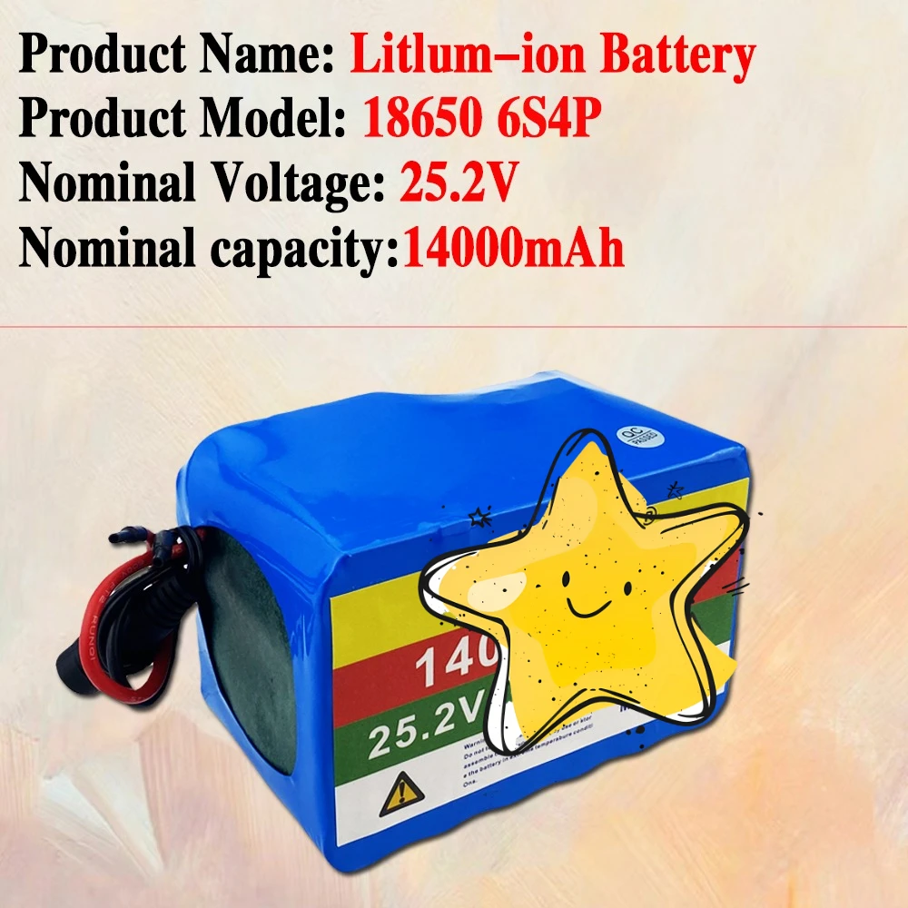 6s4p Electric Bicycle Moped/Electric/18650 Battery Pack 25.2V 14000mah Lithium ion Rechargeable Battery 14Ah