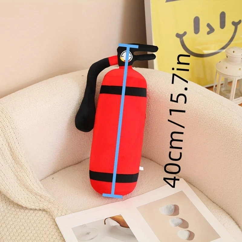 Modern Cartoon Fire Extinguisher Pillow Hand Washable, Multifunctional, Suitable Adult Use - Perfect For Your Living Room Or