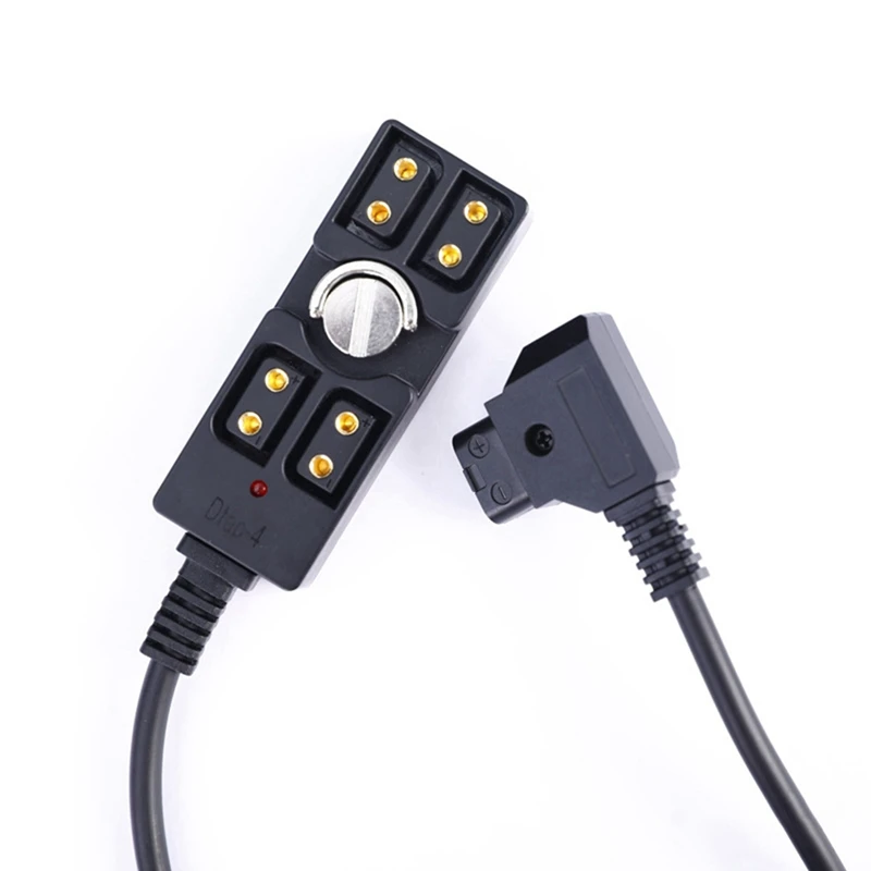 D-Tap Splitter Cable D-Tap Male Plug To 4 D-Tap Female Ports Power Supply For V-Mount Battery D-Tap Power Hub Easy Install