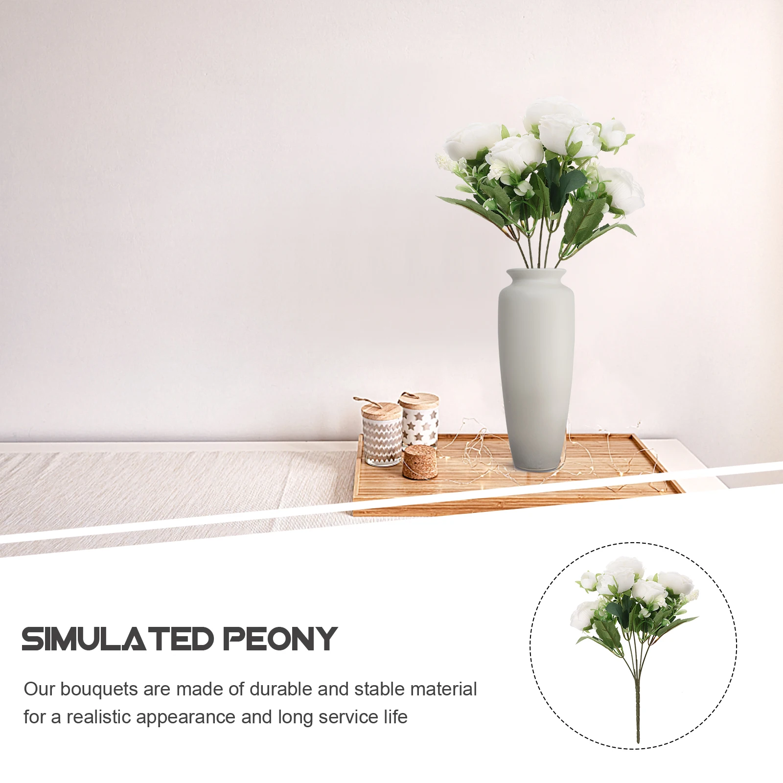 

3pcs Artificial Flower Bouquet Lifelike Fake Blossom Decor For Wedding Home Diy Arrangement Simulation Flower Adornment