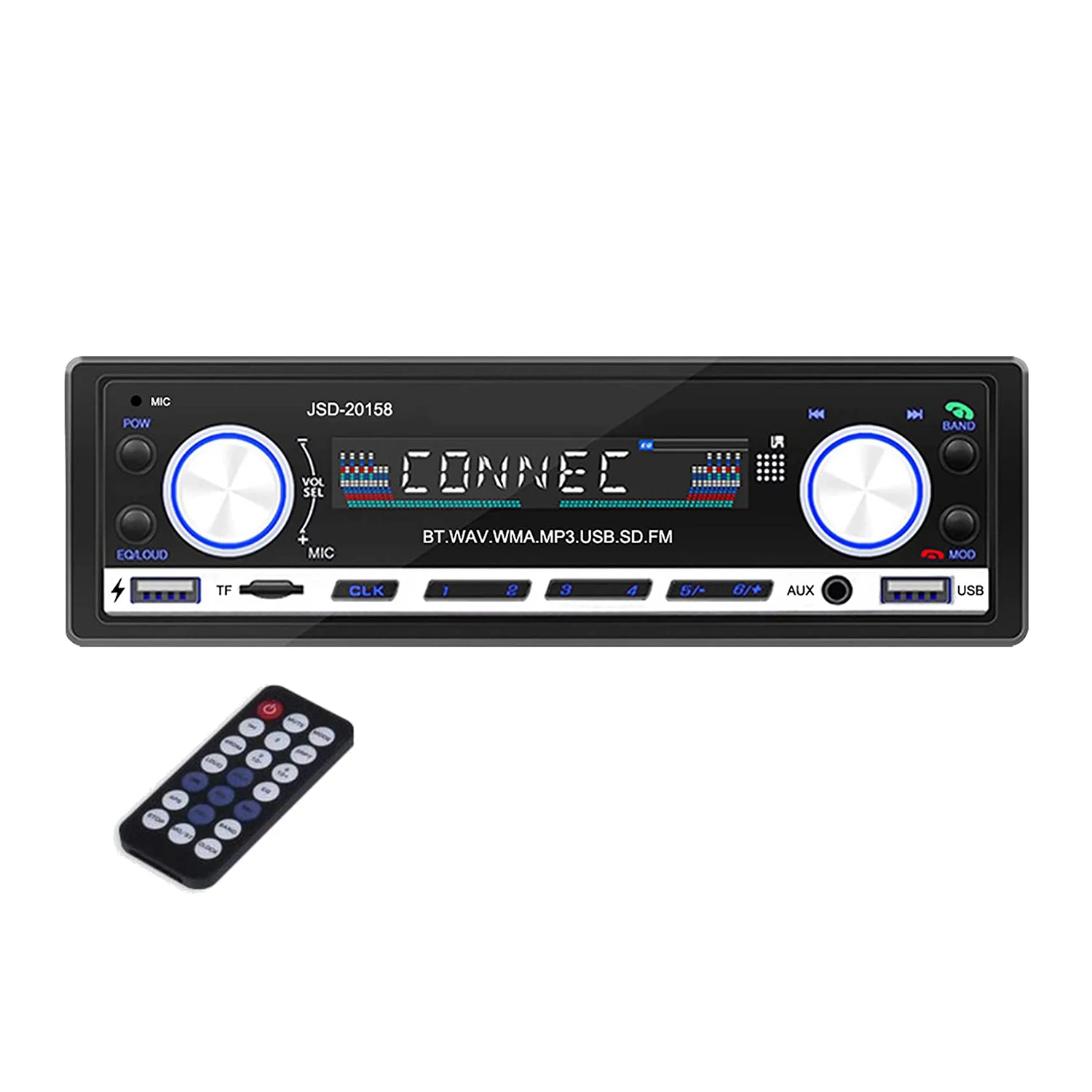 

Car Stereo with Bluetooth, Car Radio Audio 4X60W Digital MP3 Player Hands Free Calling with FM Radio USB / AUX Port / TF