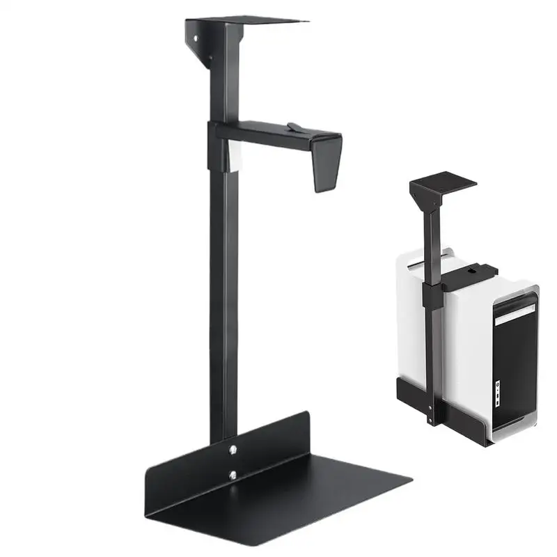 CPU Under Desk Bracket Adjustable CPU Mount Heavy Duty Computer Case Stand Under Desk PC Stand Holder For Table Floor Wall