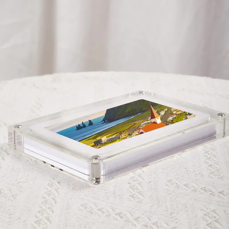 BOLRZO High-quality 5-inch acrylic photo frame for digital photos and videos