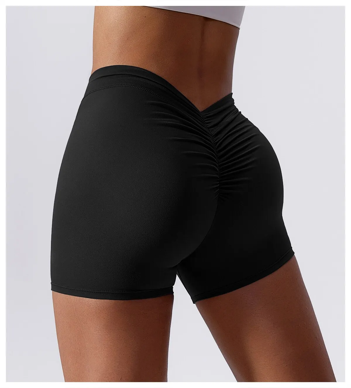 Dames sexy stretch yogashorts met heuplift en buikaanscherping strakke fitness met hardloopbroek extern