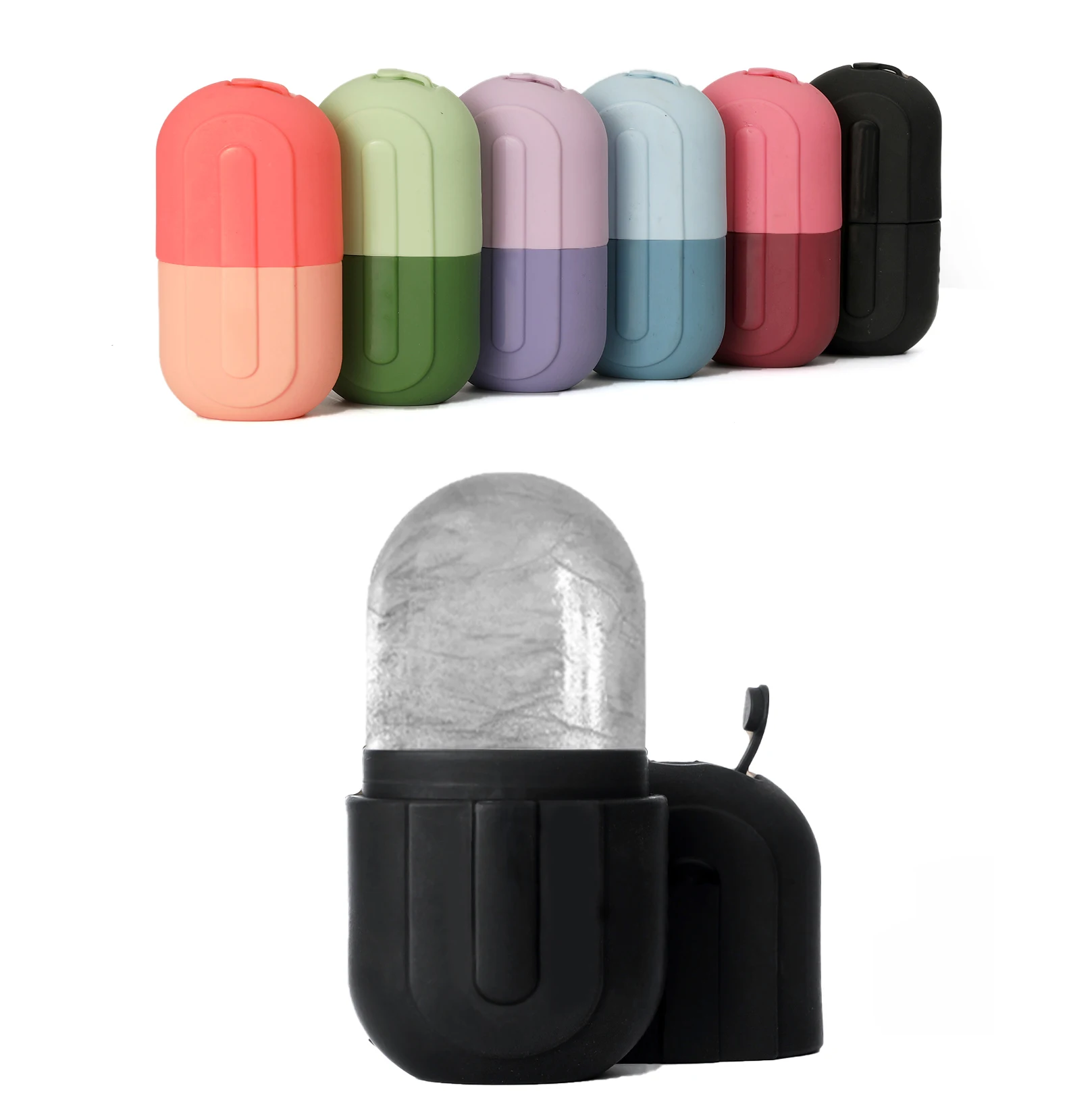 أسطوانة الثلج للوجه، قالب سيليكون قابل لإعادة الاستخدام، تدليك الوجه، أدوات العناية بالبشرة وتجميل العين، تضيف الثلج لتقليص المسام #1