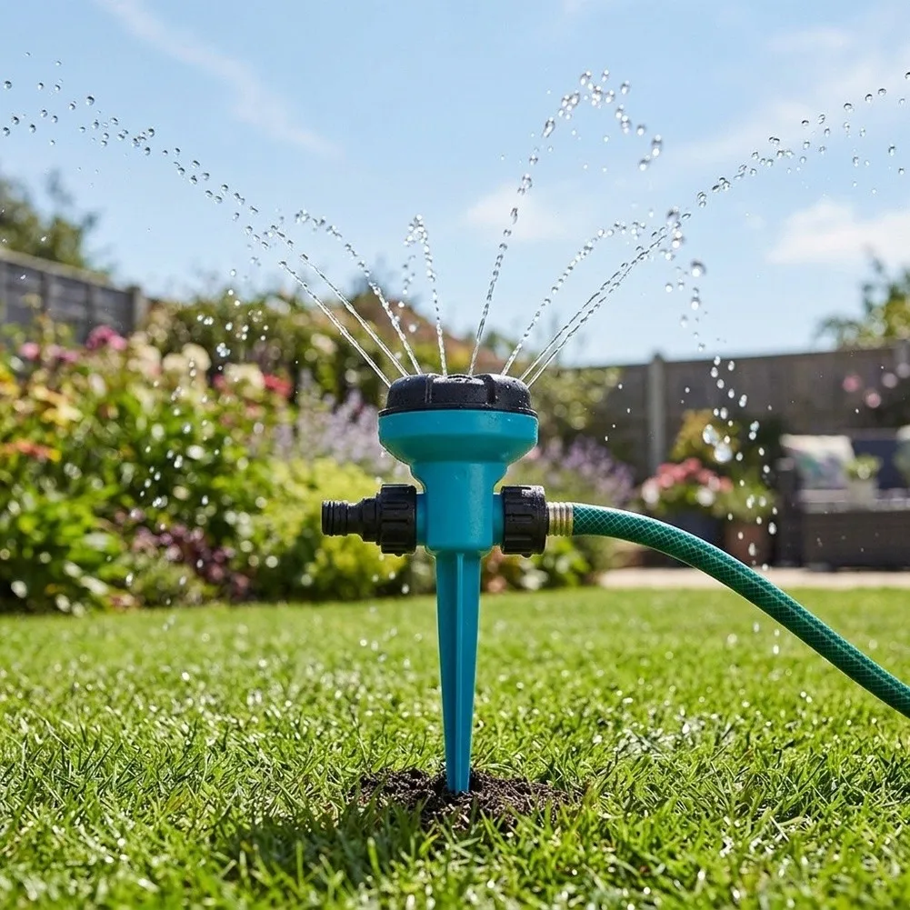As Picture 360 Rotatable Sprinkler 360 Degree Rotating Sprinkler Irrigation Constant Rotating Spray Hassle-Free Setup